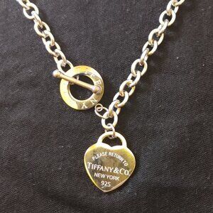 Tiffany Silver Heart Pendant Necklace